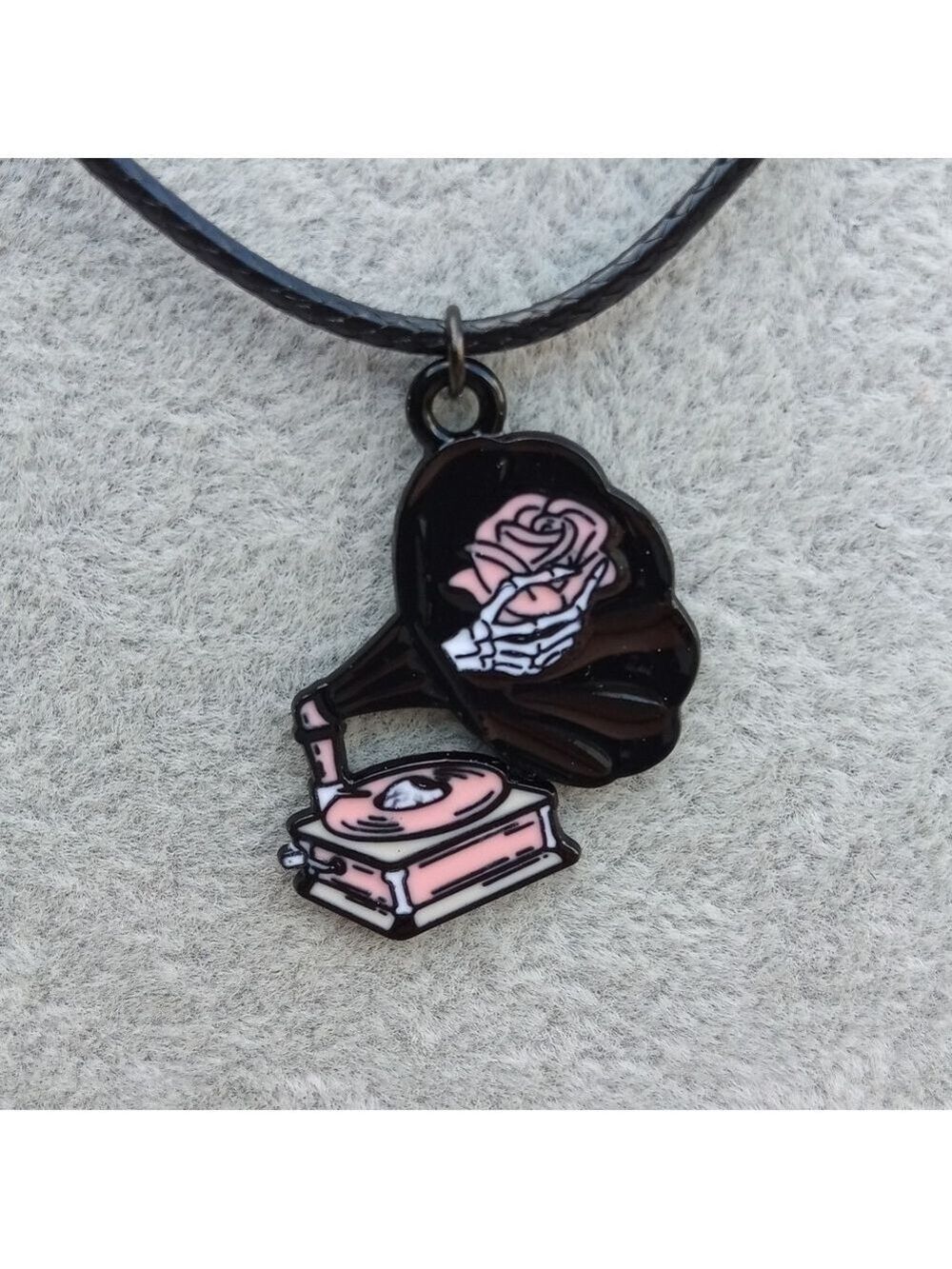 2/$10 Vintage Style Gramophone Pendant Necklace